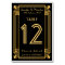 Great Gatsby 1920s Art Deco Wedding Table Number