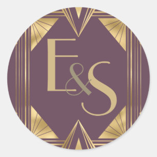 Great Gatsby art deco elegant wedding Sticker