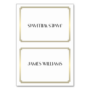 Great Gatsby Art Deco Gold Place Setting Cards
