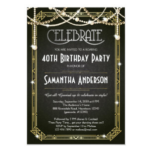 40th birthday invitations zazzle uk