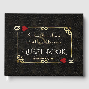 Great Gatsby Casino Las Vegas Poker Wedding Guest Book