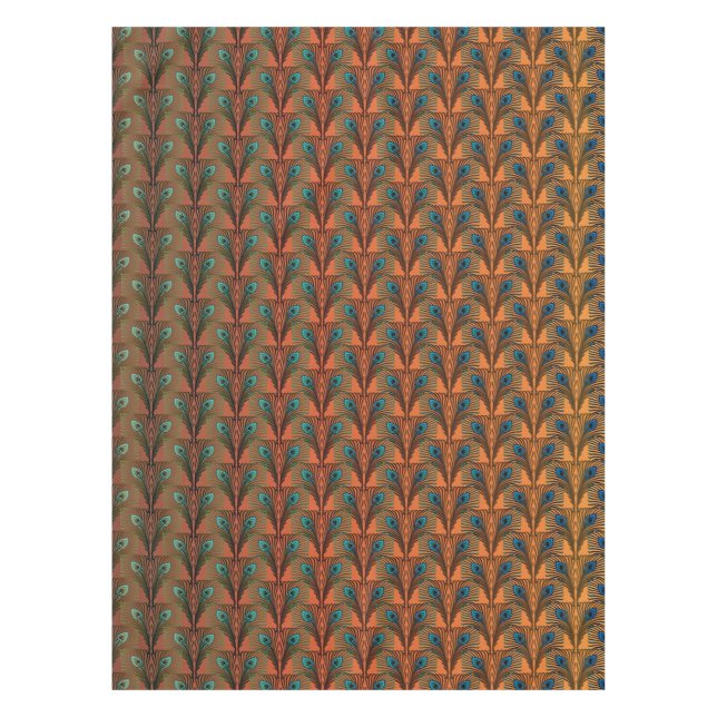 Great Gatsby Feathers art deco design Tablecloth (Front)