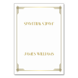Great Gatsby Gold Art Deco Place Cards