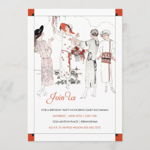 Great Gatsby inspired invitation