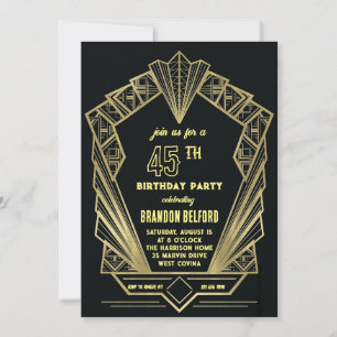 Great Gatsby New Year's Eve Invitation