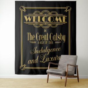 Great Gatsby  Photo Booth backdrop banner Tapestry