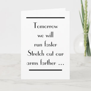 Great Gatsby Tomorrow We Will Run Faster Deco Text Card
