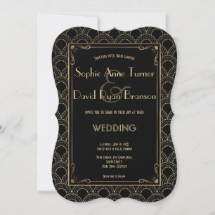 Great Gatsby Vintage 1920s Art Deco Wedding Invite