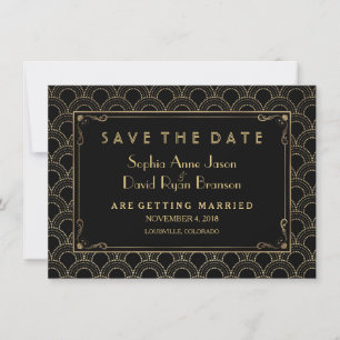 Great Gatsby Vintage Art Deco Save The Date