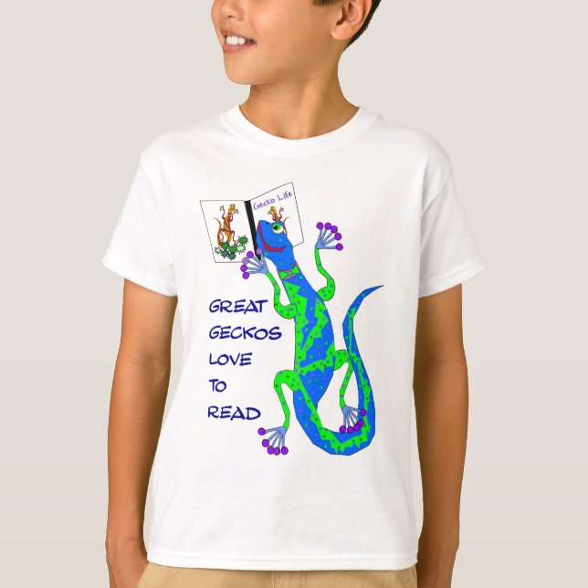 Great Geckos Read T-Shirt (Front)