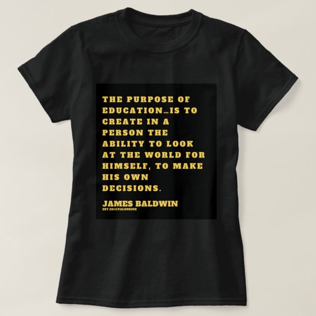 Great Gift James Baldwin Gift For Fan T-Shirt (Design Front)