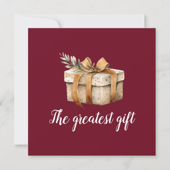 Great Gift Winter Photo Baby Birth Announcement (Front)