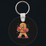 Great Gingerbread Man With Boxing Gloves Outfit  Key Ring<br><div class="desc">Great Gingerbread Man With Boxing Gloves Outfit</div>
