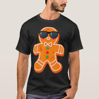 Great Gingerbread Man With Sunglasses Christmas Co T-Shirt