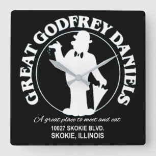 Great Godfrey Daniels Restaurant, Skokie, Illinois Square Wall Clock