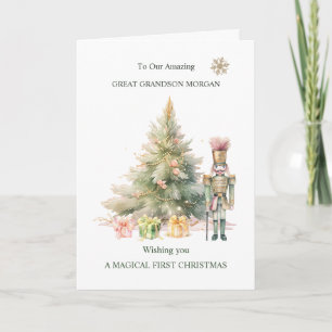 Great Grand 1st Christmas Nutcracker Greeting Card