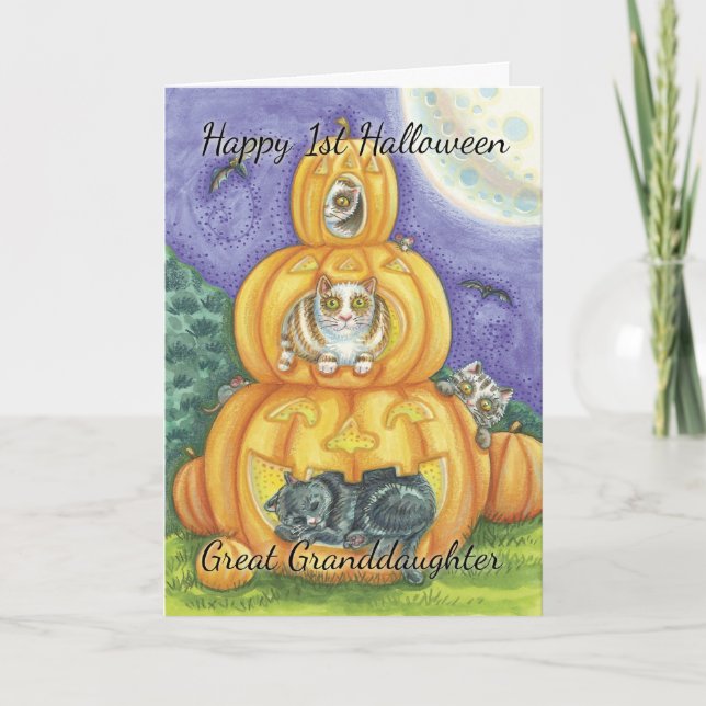 Great Granddaughter 1st Halloween With Cute Little Card (Front)