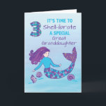 Great Granddaughter 3rd Birthday Sparkly Look Card<br><div class="desc">You definitely don’t want to miss the celebration of your great granddaughter’s 3rd birthday,  do you? If not the you can join in by giving this fun card to greet her and make her more happy on her happy day.</div>