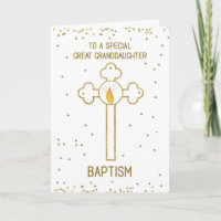 Great Granddaughter Baptism Gold Cross