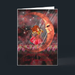Great Granddaughter Birthday Card with Cute little<br><div class="desc">Great Granddaughter Birthday Card with Cute little fairy moon and stars</div>
