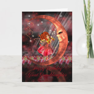 Great Granddaughter Birthday Card with Cute little