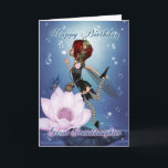 Great Granddaughter Birthday Card With Fantasy Wat<br><div class="desc">Great Granddaughter Birthday Card With Fantasy Water Fairy</div>