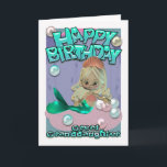 Great Granddaughter Birthday Card With Mermaid<br><div class="desc">Great Granddaughter Birthday Card With Mermaid</div>