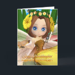 Great Granddaughter Birthday card with moonies cut<br><div class="desc">Great Granddaughter Birthday card with moonies cutie Fall Fairy</div>