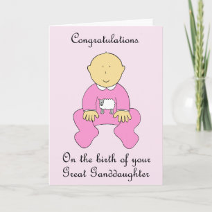 Great Granddaughter Congratulations Card