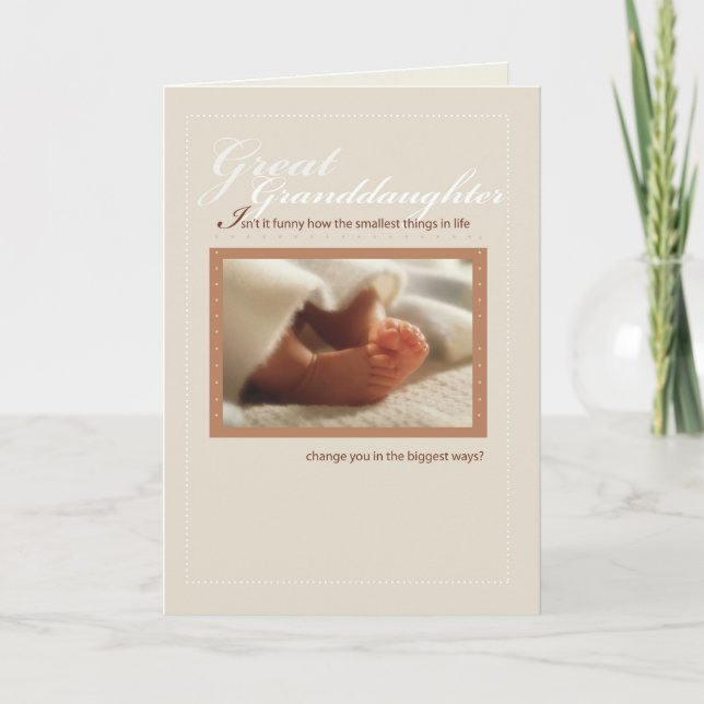 Great Granddaughter Congratulations New Baby Card (Front)
