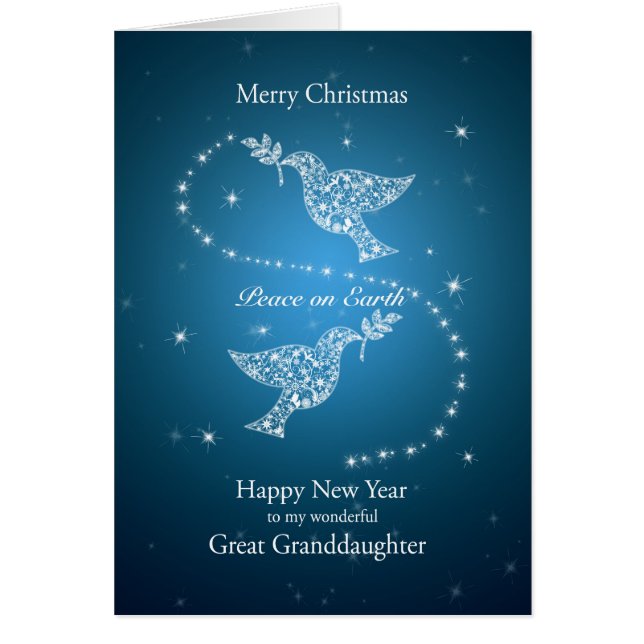 Great Granddaughter, Doves of Peace Christmas (Front)