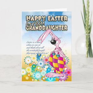 Great Granddaughter Easter Card - Easter Bunny Flo