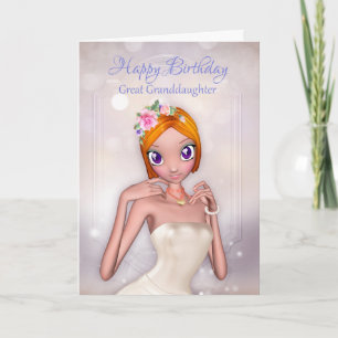 Great Granddaughter Fantasy Female Greeting Card