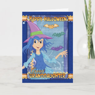 great granddaughter halloween greeting card