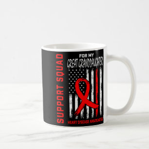 Great Granddaughter Heart Disease Awareness Flag B Coffee Mug