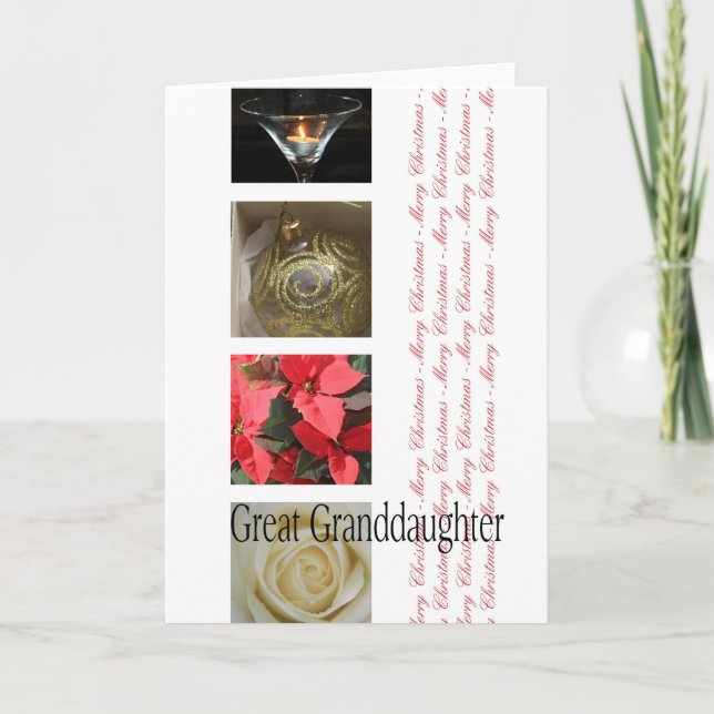 Great Granddaughter  Merry Christmas card (Front)