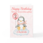 Great Granddaughter Penguin Happy 2nd Birthday