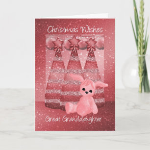 Great Granddaughter Sparkle Christmas Greeting Car Holiday Card