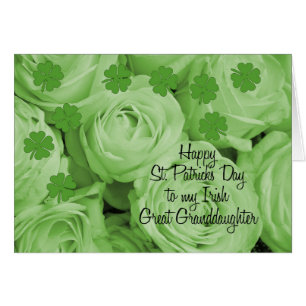 Great Granddaughter St. Patrick's Irish roses