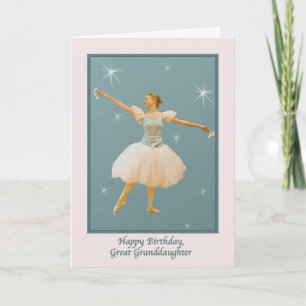 Great Granddaughter's Birthday with Ballet Dancer Card