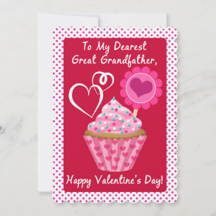 Great Grandfather Cute Valentine Cupcake