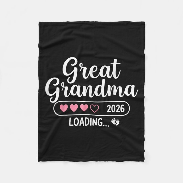 Great Grandma 2026 Loading  Fleece Blanket (Front)