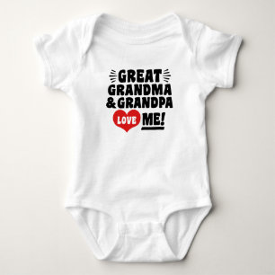 Great Grandma and Great Grandpa Love Me Baby Bodysuit