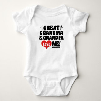 Great Grandma and Great Grandpa Love Me Baby Bodysuit