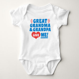 Great Grandma and Great Grandpa Love Me Baby Bodysuit