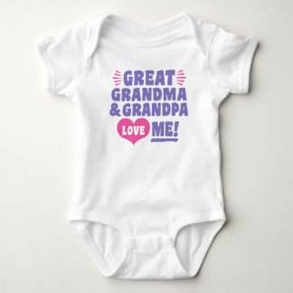 Great Grandma and Great Grandpa Love Me Baby T-Sh Bodysuit
