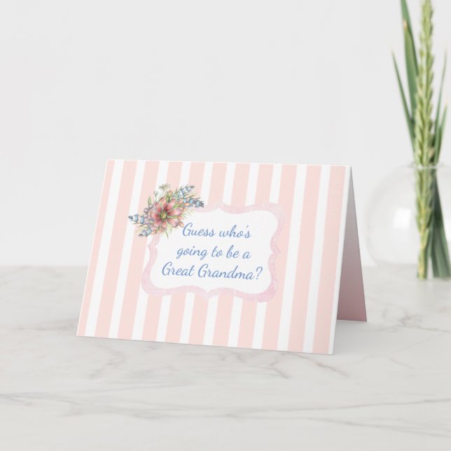 Great Grandma Announcement Card (Front)