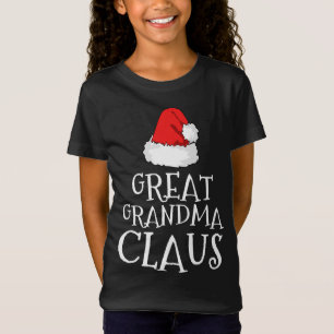 Great Grandma Claus Christmas Hat Family Matching  T-Shirt