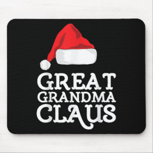 Great Grandma Claus Christmas Santa's Hat Pajama F Mouse Mat