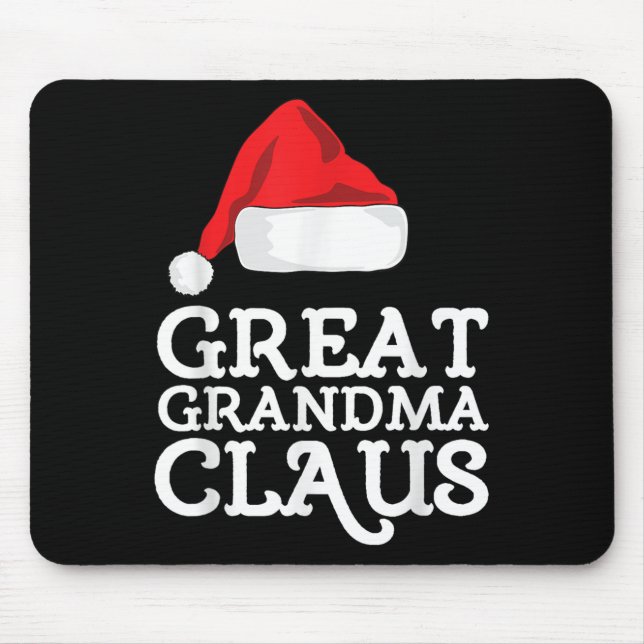 Great Grandma Claus Christmas Santa's Hat Pajama F Mouse Mat (Front)